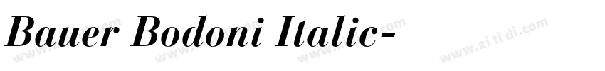 Bauer Bodoni Italic字体转换